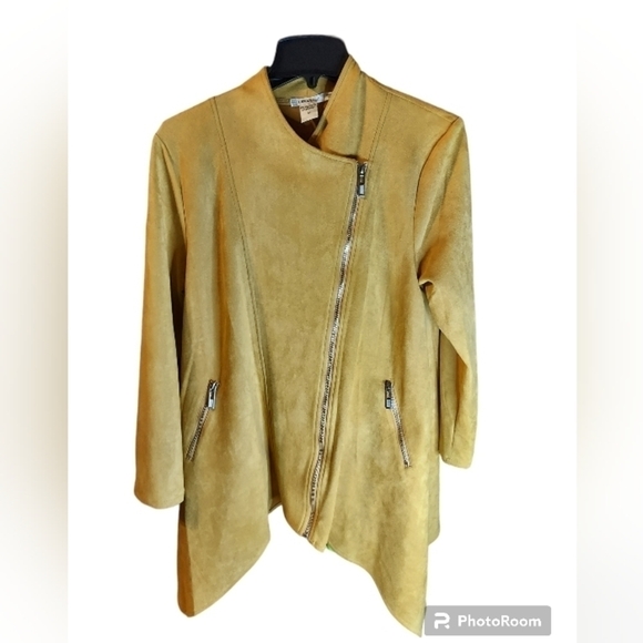 Chic Gold Asymmetrical Women's Jacket - Picture 4 of 16